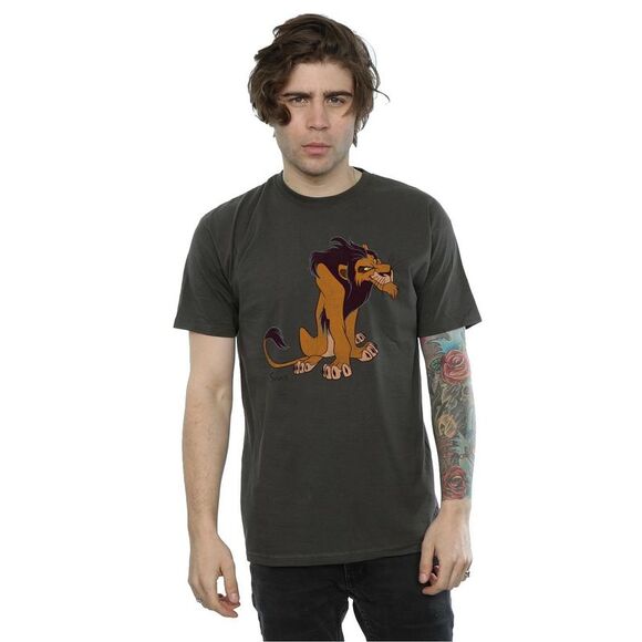 The Lion King Mens Classic Scar Heather T-Shirt / Light Graphite - Picture 2 of 5